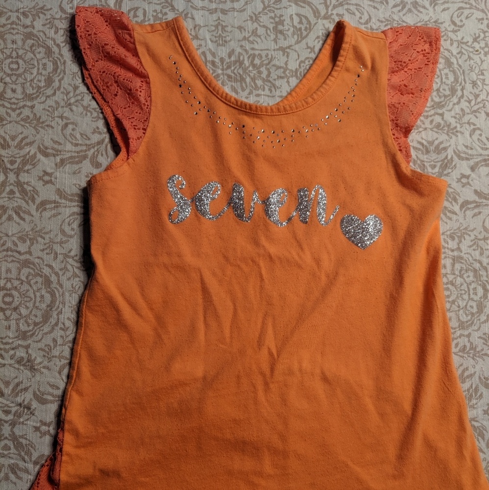 7 seven girls medium youth shirt